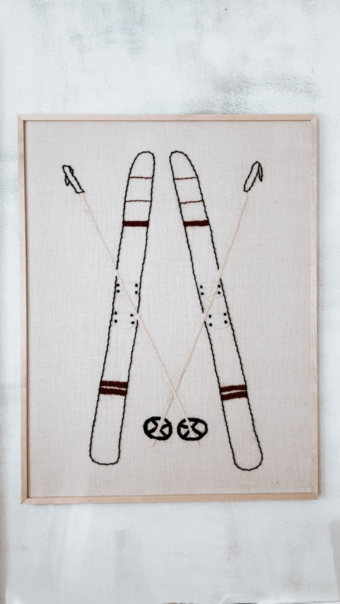 Cuadro Bordado Skies 100x130