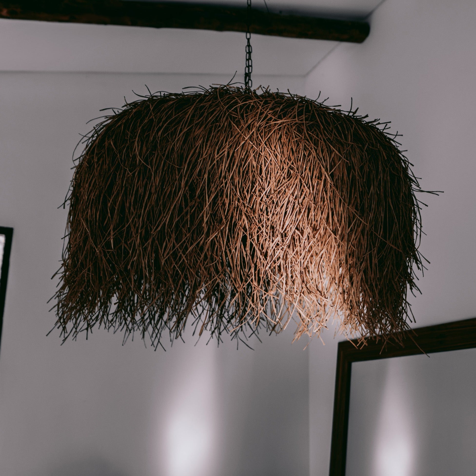 Lámpara Nido de fibras naturales