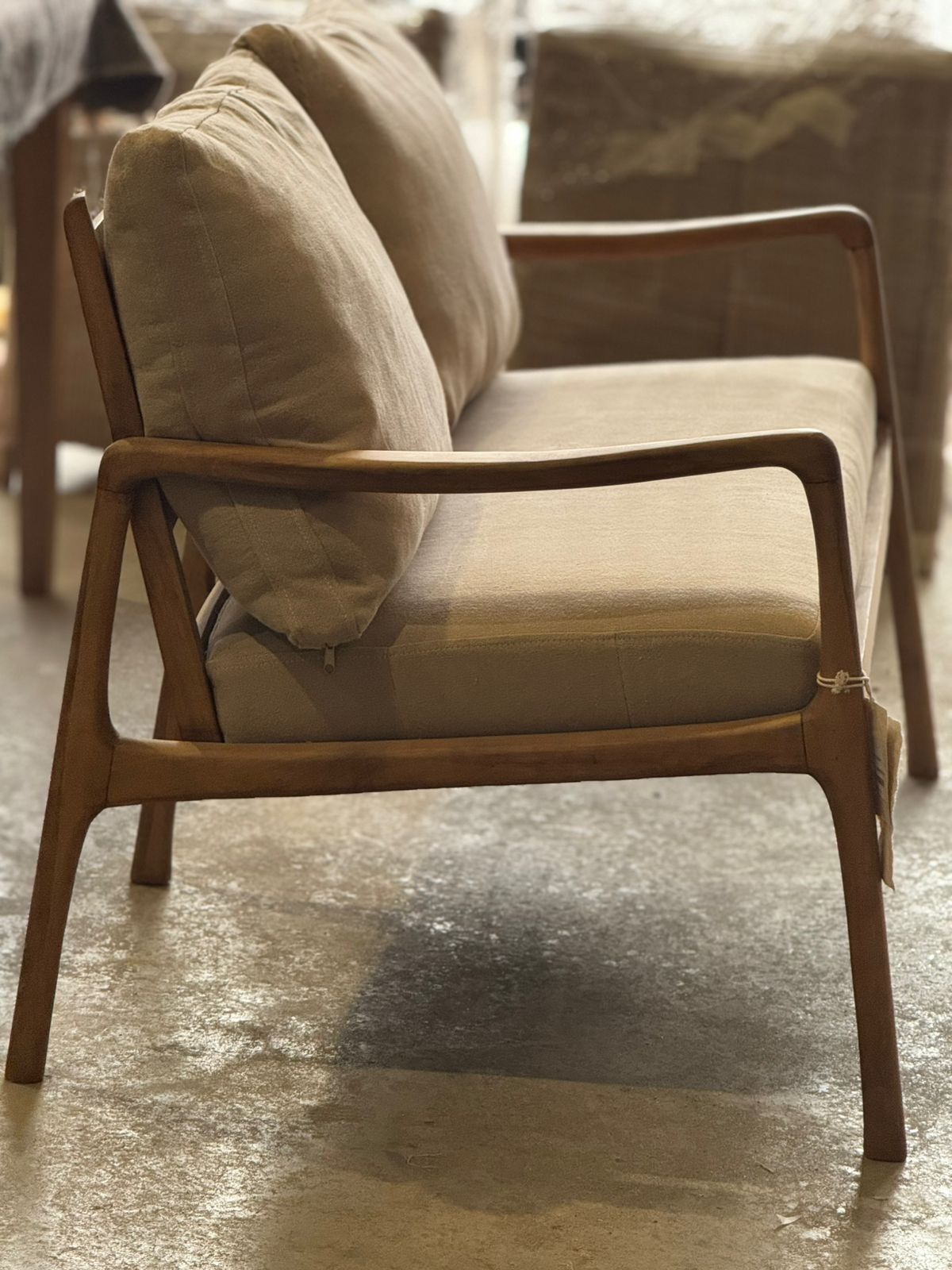 Sillón Doha Doble, Lino Gris SALE!