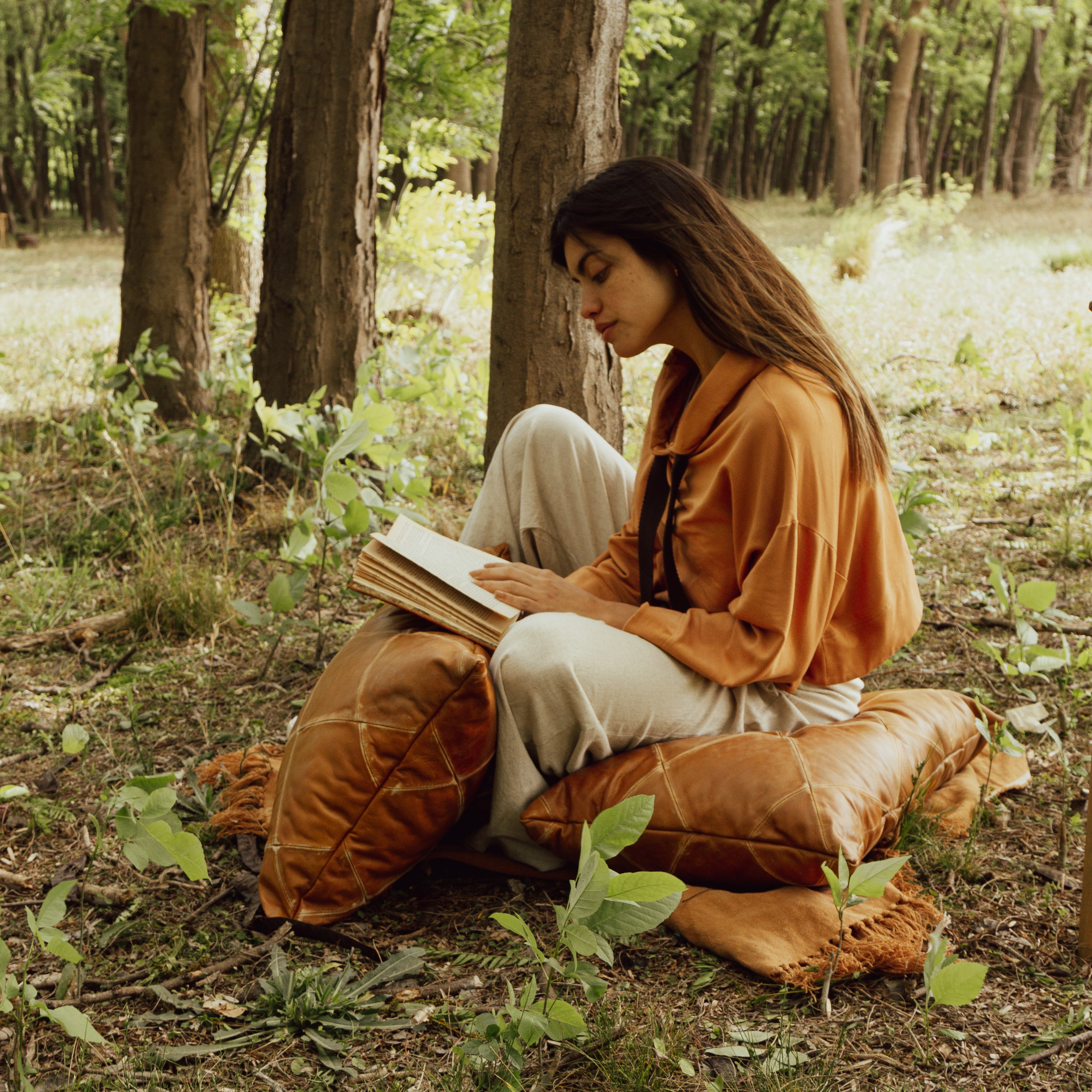 Almohadon Cuero Artesanal